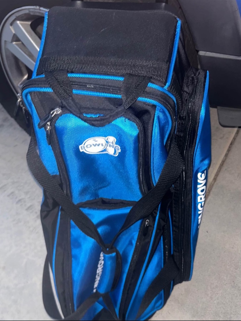 Blue and Black Bowling Bag